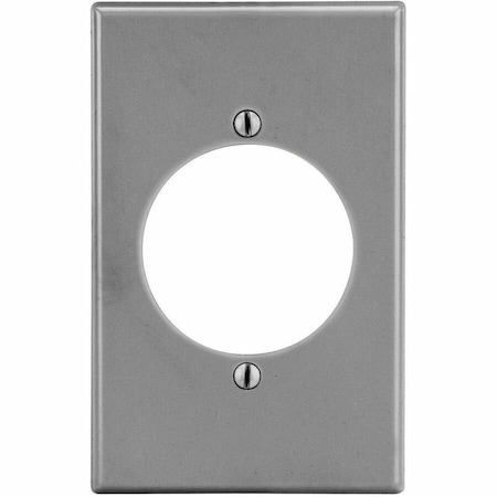 Hubbell Wiring Device-Kellems Wallplate, 1-Gang, 2.15" Opening, Gray P724GY