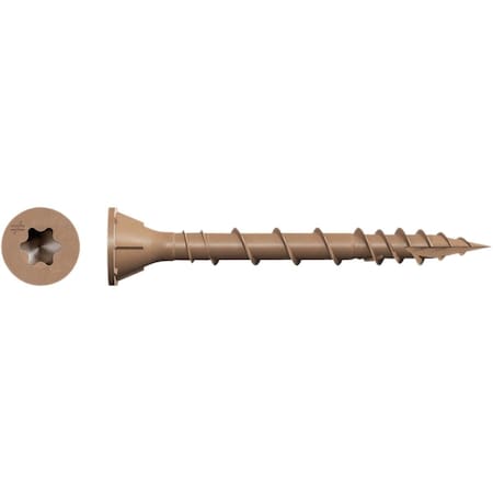 Simpson Strong-Tie Deck-Drive DSV WOOD Screw, Collated No, 8 x 1-5/8'' T25 6-Lobe Tan, 1000-Qty HCKDSVT158S