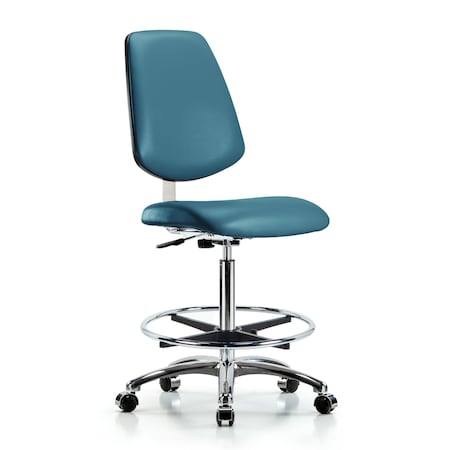 Blue Ridge Ergonomics Vinyl Clean Room Chair BR-CLR-VHBCH-MB-CR-CF-CC-8801