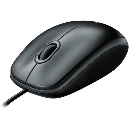 Logitech B100 - MOUSE - OPTICAL - 800 DPI RESOLUTION - BUTTONS QTY: 3 - WIRED - 910-001439