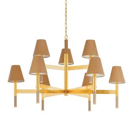 Hudson Valley Lighting Lindenwood 47.5 in. Chandelier Aged Brass 3448-AGB