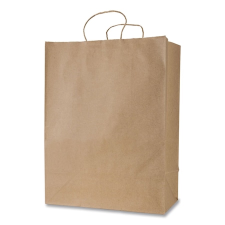 Integrated Bagging Systems Get Reddi Paper Bag, Mercado Size, 65# Basis Weight, Twisted Rope Handles, 13 x 7 x 17, Brown, 250PK KRFTW13717