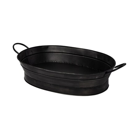 Homeroots 14" Black Metal Basket 392149