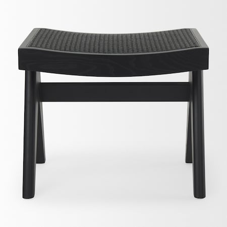 Homeroots 22in Black Solid Wood Bench 732380