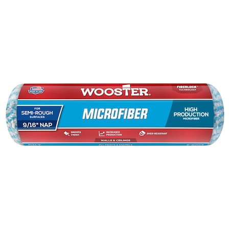 Wooster 9" Paint Roller Cover, 9/16" Nap, Microfiber R524-9
