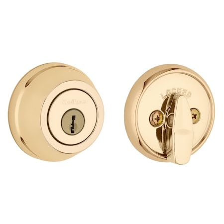 Kwikset Single Cylinder Deadbolt with 6AL Latch and STRKP Strike Pack which includes Square Corner, 780-3.STRKP