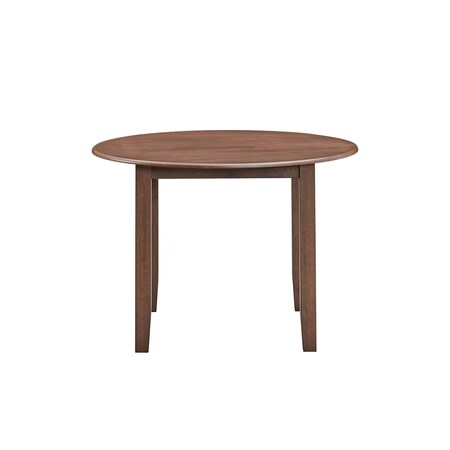 Homeroots 42" Brown Wood Round Top Dining Table 630375