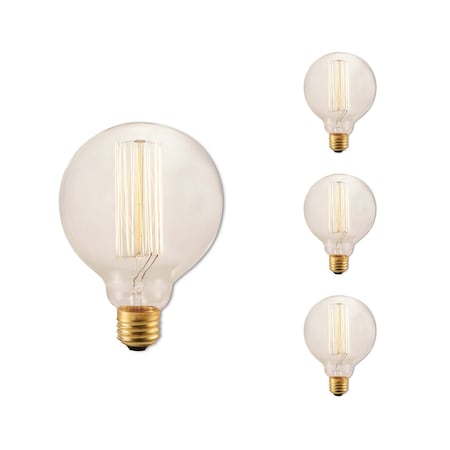 Bulbrite 40- Watt Equivalent G30 Dimmable Medium Screw LED Light Bulb Amber Light 2200K, 4PK 861378