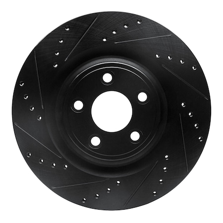 Dynamic Friction Co DFC Brake Rotor - Drilled and Slotted - Black 633-20028L