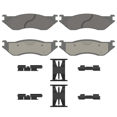 Wagner Brake OEX Front Disc Brake Pad Set Premium Semi - Met, OEX966BM