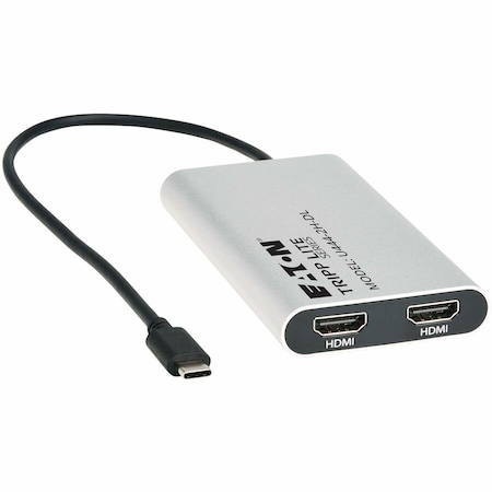 Eaton EATON USB-C Adapter, Dual Display, 4k 60 Hz Hdmi, 100w Pd Pas Cable U444-2H-DL