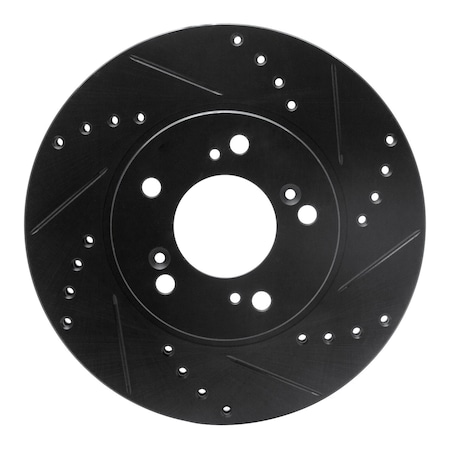 Premium Black Drilled & Slotted Brake Rotor, Disc Brake Rotor,