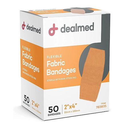 Dealmed Bandage Adhesive Fabric 2 X 4, 50PK 783835
