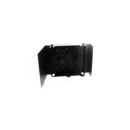 Cable Wholesale Fiber Wall Mount Patch Panel Enclosure, Unloaded, Holds 2 Adapter Plates, Black 61F2-01001