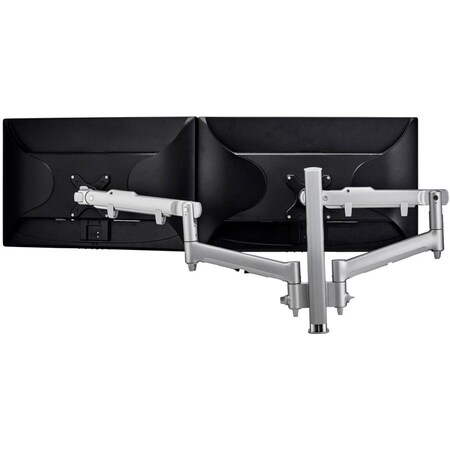 Atdec dynamic display mount for dual monitors, Suits flat displays up to 20 lbs, curved displays up to AWMS-2-D40-F-S