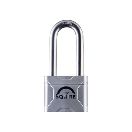 Squire Mercury 50 2.5 inch Boron Long Shackle Keyed Padlock, Anti-Pick Cylinder, Mercury 50/2.5 SQ-MERC50/2.5