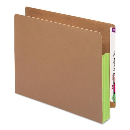 Made-To-Stick 3.5 in. Drop Front End Tab File Pocket, Green - Size Letter MA3748066
