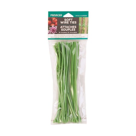 Panacea Green Coated Wire Ties, 20PK 86841A
