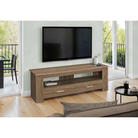Monarch Specialties Tv Stand, 48 Inch, Console, Storage Drawers, Living Room, Bedroom, Laminate, Brown I 2602