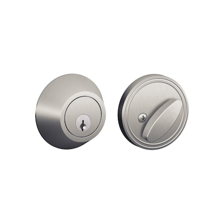 Schlage Residential Single Cylinder Deadbolt Satin Chrome Metal Satin Chrome JD60V630