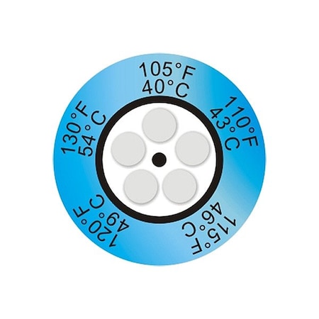 Thermax Temperature Indicating Label, PK10 05CTHMRNG1F01PK