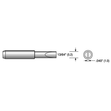 Plato Soldering Tip, 13/64 in chisel tip, 900M-T-S3, T18-S3 HS-1665