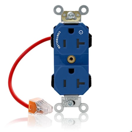 Leviton Straight Blade Receptacle, 5-20R, 20 A, 125V AC, Flush Mount, Self-Grounded M5362-1CB