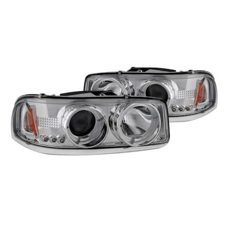 Spyder GMC Sierra 150025003500 Chrome Halo Projector LED Headlights 5009364