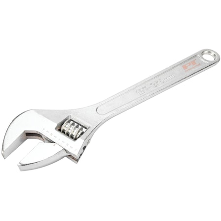 Performance Tool 15 in. Adjustable Wrench, Heat Treated Alloy Steel, Smooth Operation W415C