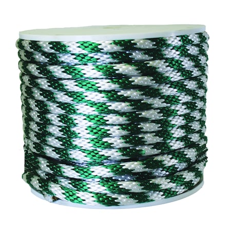 Wellington Koch Industries 5/8 in. D X 140 ft. L Green/White Solid Braided Poly Derby Rope 5162045