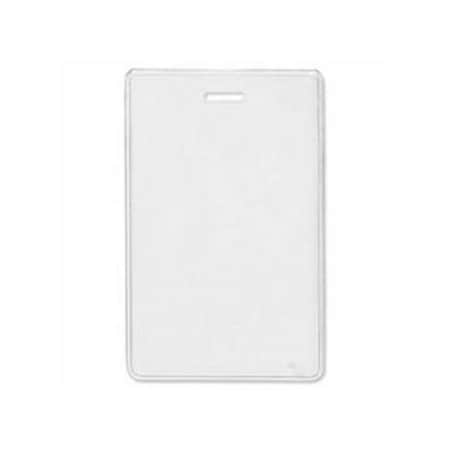 Brady Vertical Top-Load Badge Holder with Slot - 4.37" x 2.68" - Vinyl - Clear 1840-5057