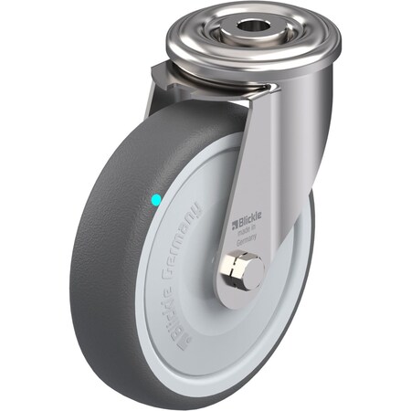 Blickle SS, Kingpin Swivel Caster, PU, 5", 330 lb. LEXR-PATH 125KFD