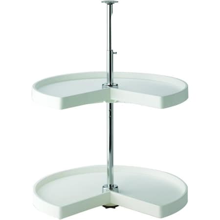 Knape & Vogt Lazy Susan, Polymer, White, 24 in W, 31.5 in H, 24 in L KV.PKN24STW