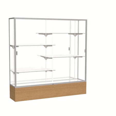 Ghent Floor Display Case 72x72x16, Mirror, Satin 2076MB-SN-AK
