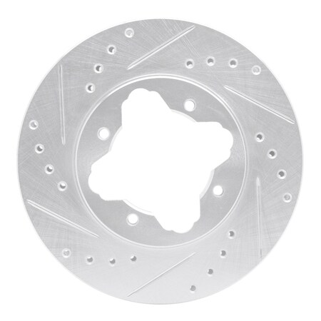 Dynamic Friction Co DFC Brake Rotor - Drilled and Slotted - Silver 631-59017L