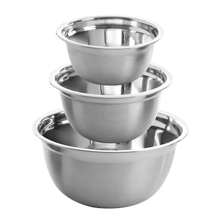 Oster Rosamond 3 Piece Stainless Steel Mixing Bowl Set in Silver 82954.03