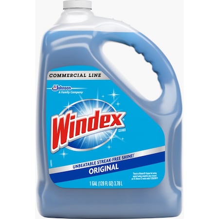Windex Commercial Line No Scent Glass and Surface Cleaner 1 gal Liquid 12207