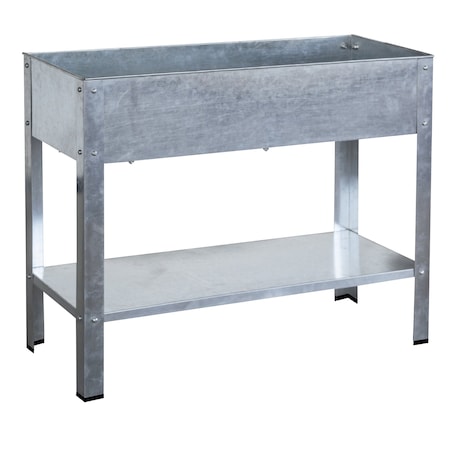 Amerihome Galvanized Metal Elevated Garden Planter GEP