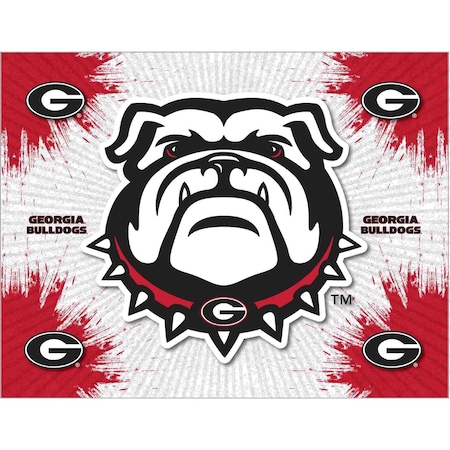 Holland Bar Stool Co University of Georgia (Bulldog) Logo 15"x20" Canvas Wall Art LCnvs1520GA-Dog