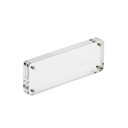 Azar Displays Acrylic Magnetic Photo Frame Block 3" x 8" Vertical/Horizontal 104431-RND-GS