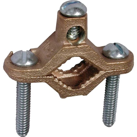 Dottie L.H. Dottie 1/2''-1'' Pressure Cast Brass Plated Bare Ground Clamp, 25PK 20B