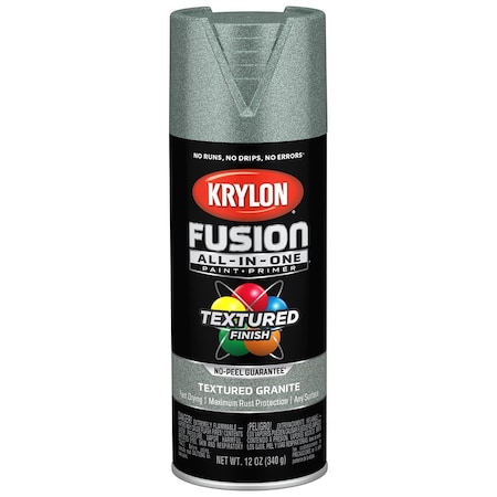 Krylon 12 Oz K02780007 Granite Fusion All-In-One Paint & Primer Spray Paint, Textured K02778007