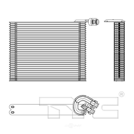 Tyc A/C Evaporator Core 97151