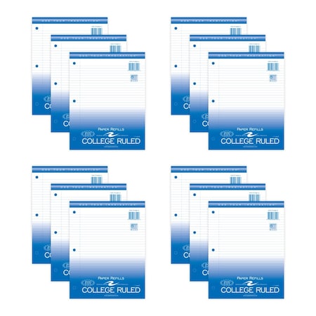 Roaring Spring Case of Loose Leaf Paper, 200 sht/pk, 8"x11", College Ruled Filler Paper w/Margin, 3-hole Punched 83910cs