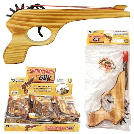 Diamond Visions Rubber Band Gun Toy, Wood TM-0858