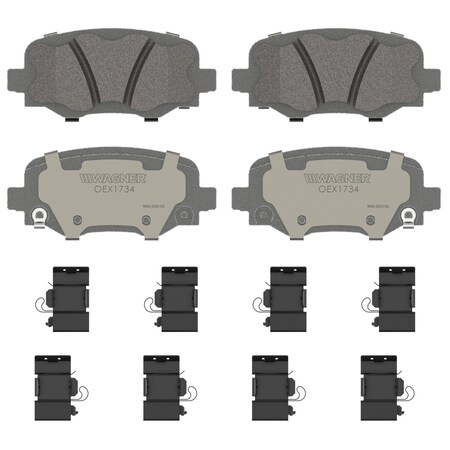 Wagner Brake OEX Rear Disc Brake Pad Set Premium Ceramic, OEX1734