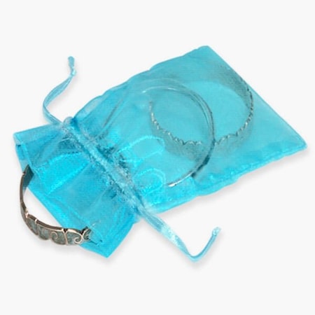 Nashville Wraps Robins Egg Blue Organza Favor Bags, 2x2.5, 10PK B01885