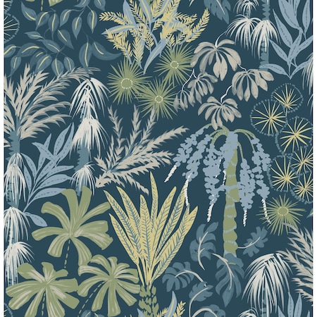 A-Street Prints Everglades Teal Botanical Wallpaper 4172-27482