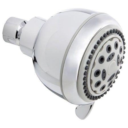 Plumb Pak Shower Head, Round, 1.8 gpm, 5-Spray Function, Polished Chrome, 3.35 in Dia K701CP
