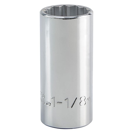 Proto TORQUEPLUS DEEP LENGTH SOCKET, IMPERIAL, .5 SQUARE DRIVE, 1 1/8 IN J5336